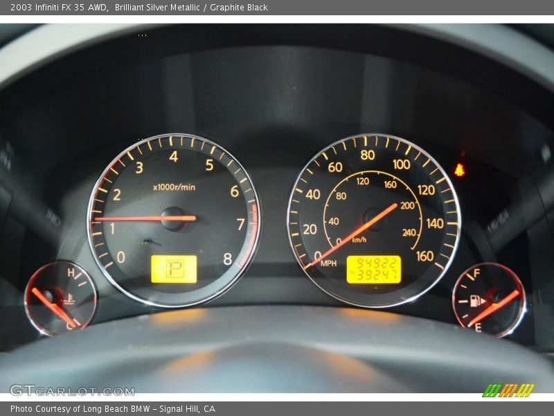 Brilliant Silver Metallic / Graphite Black 2003 Infiniti FX 35 AWD