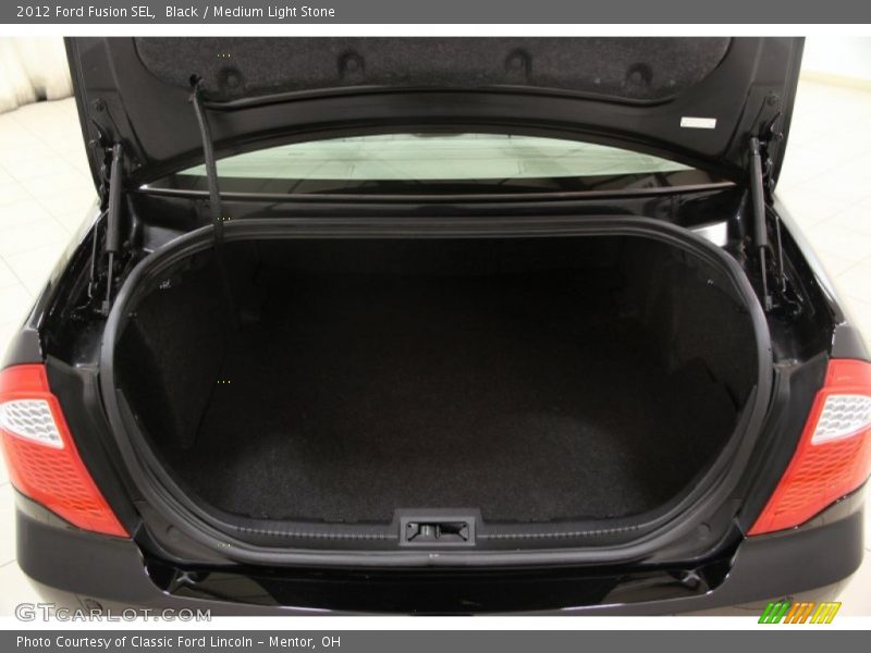 Black / Medium Light Stone 2012 Ford Fusion SEL