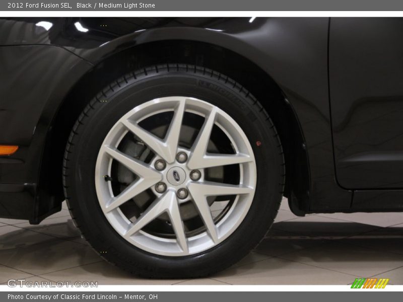 Black / Medium Light Stone 2012 Ford Fusion SEL