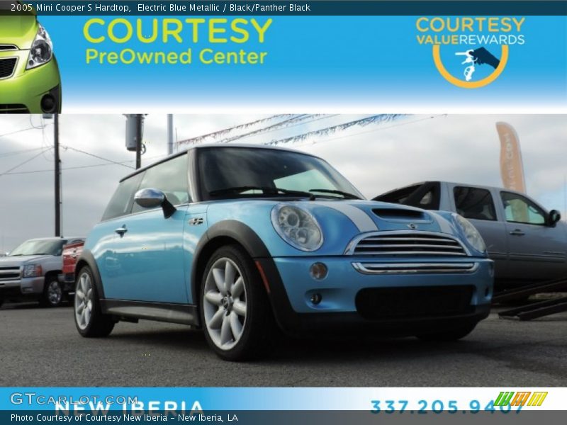 Electric Blue Metallic / Black/Panther Black 2005 Mini Cooper S Hardtop