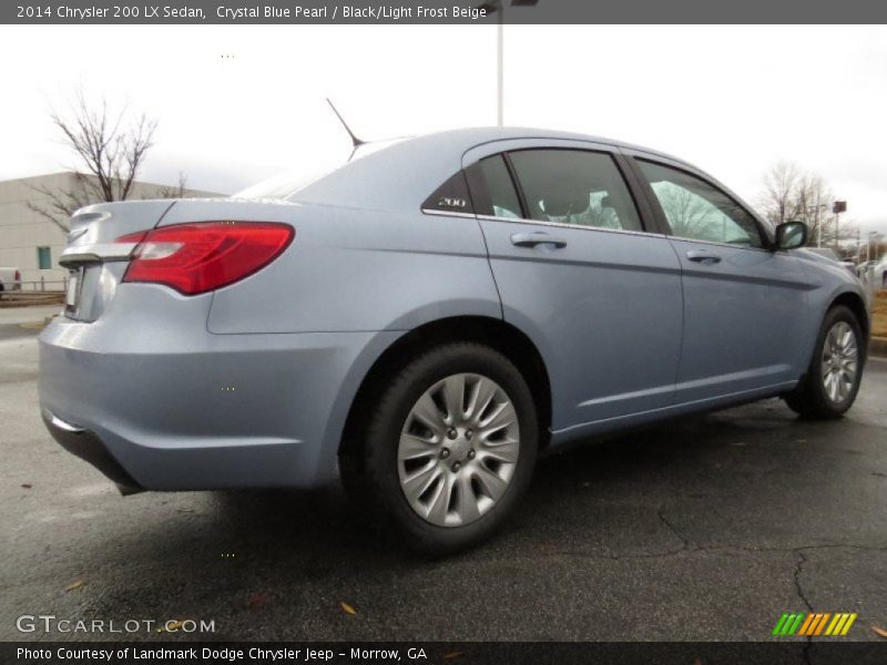 Crystal Blue Pearl / Black/Light Frost Beige 2014 Chrysler 200 LX Sedan
