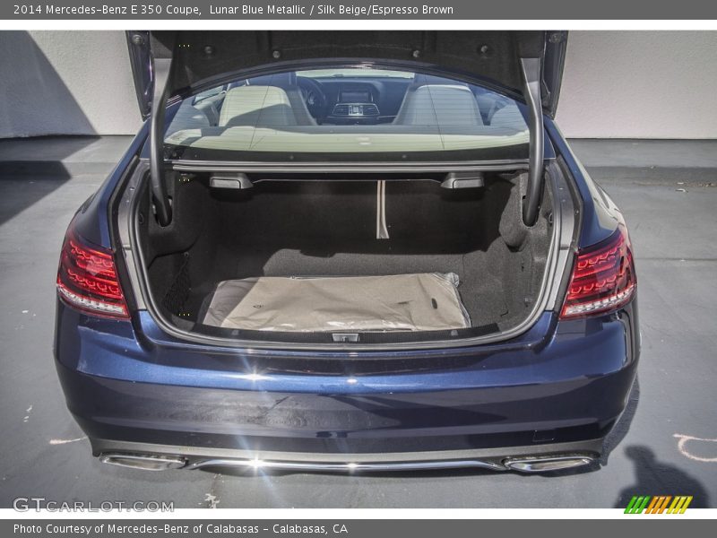 Lunar Blue Metallic / Silk Beige/Espresso Brown 2014 Mercedes-Benz E 350 Coupe