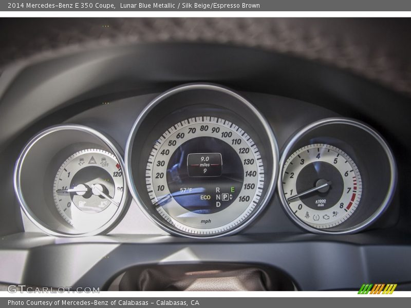 Lunar Blue Metallic / Silk Beige/Espresso Brown 2014 Mercedes-Benz E 350 Coupe