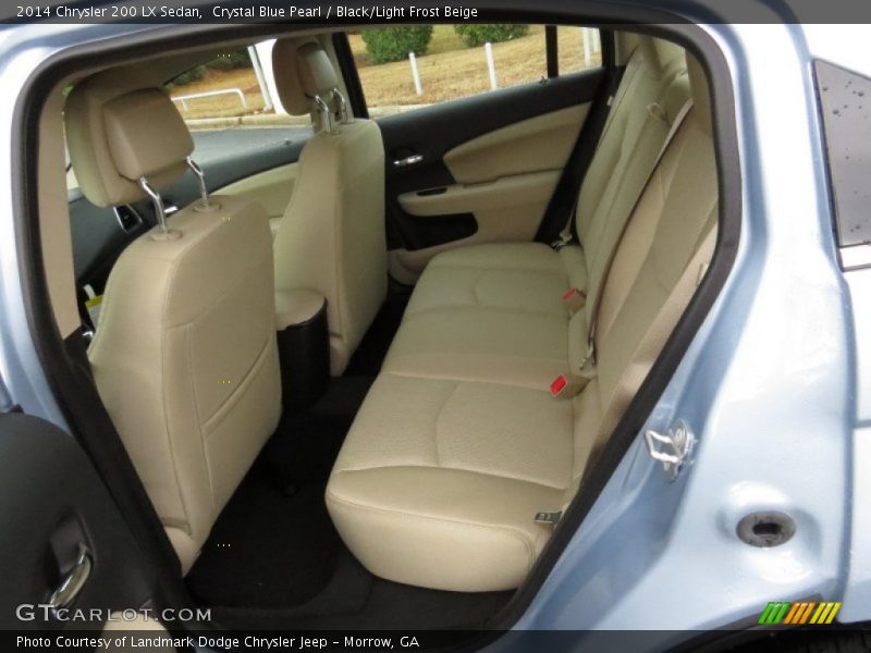Crystal Blue Pearl / Black/Light Frost Beige 2014 Chrysler 200 LX Sedan