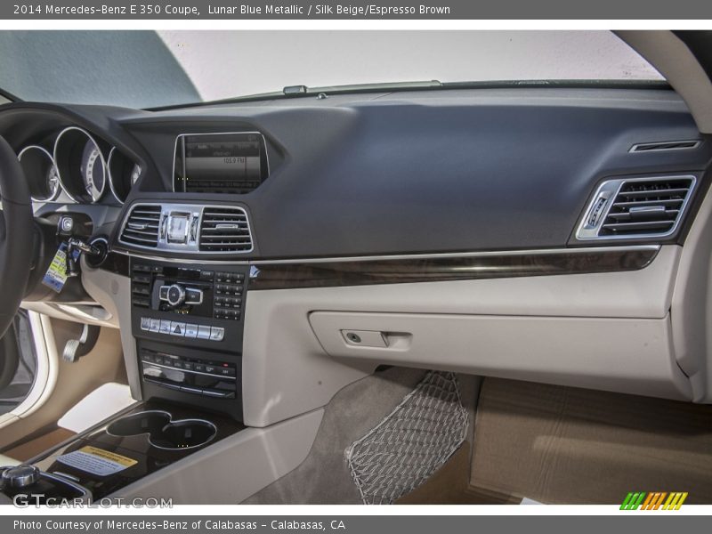 Lunar Blue Metallic / Silk Beige/Espresso Brown 2014 Mercedes-Benz E 350 Coupe
