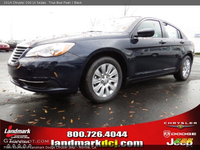 True Blue Pearl / Black 2014 Chrysler 200 LX Sedan