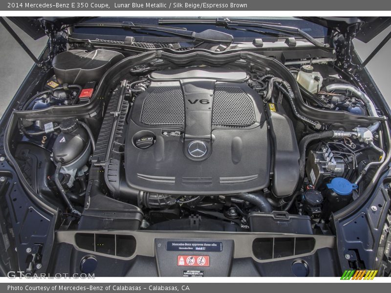 Lunar Blue Metallic / Silk Beige/Espresso Brown 2014 Mercedes-Benz E 350 Coupe