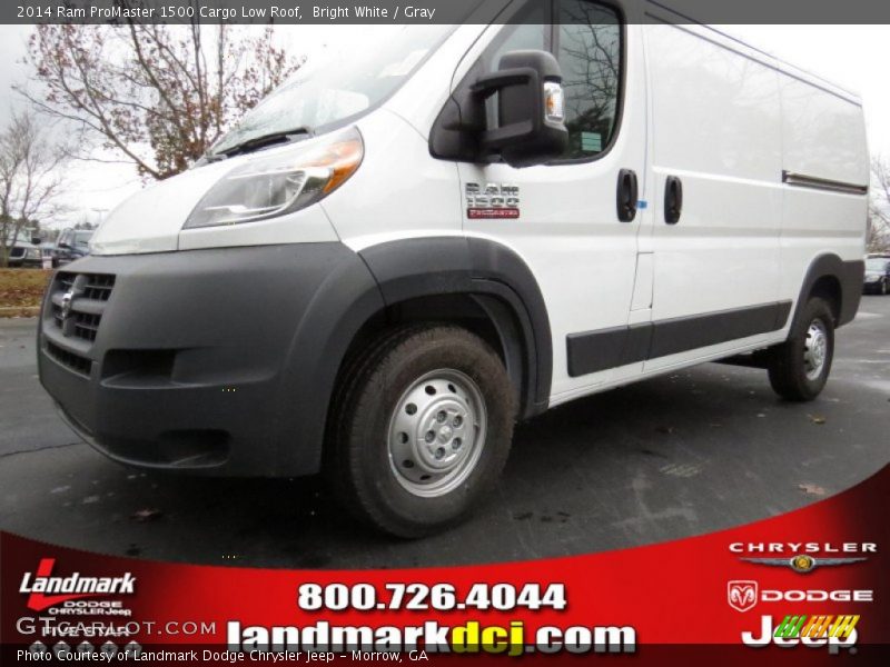 Bright White / Gray 2014 Ram ProMaster 1500 Cargo Low Roof