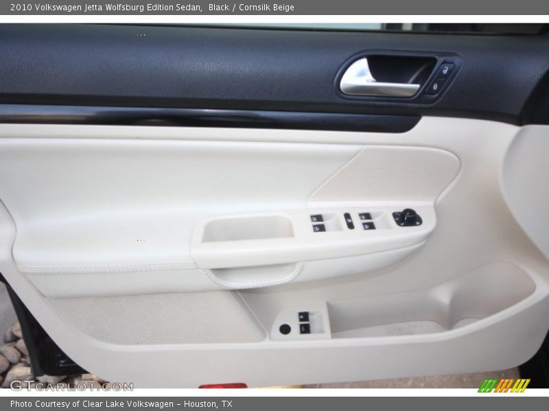 Black / Cornsilk Beige 2010 Volkswagen Jetta Wolfsburg Edition Sedan