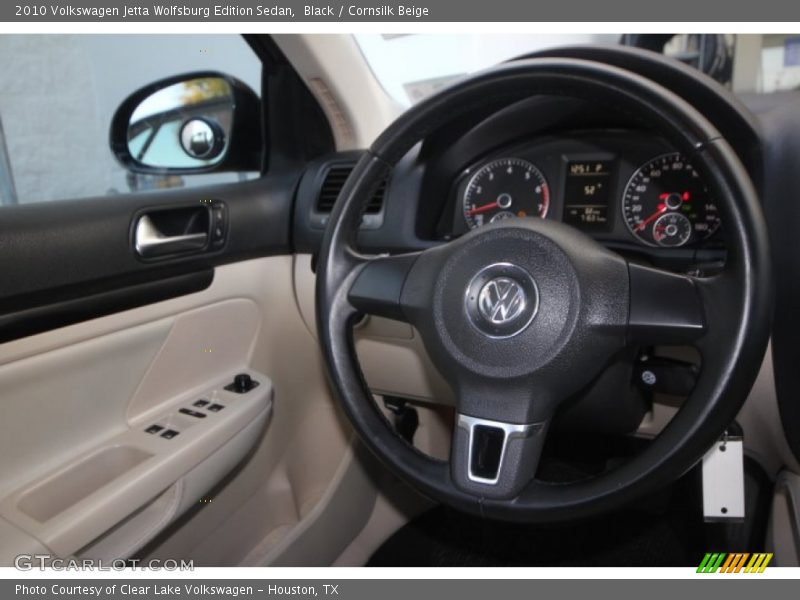 Black / Cornsilk Beige 2010 Volkswagen Jetta Wolfsburg Edition Sedan