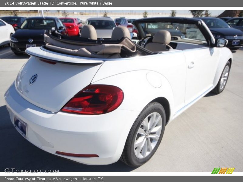 Pure White / Beige 2014 Volkswagen Beetle TDI Convertible