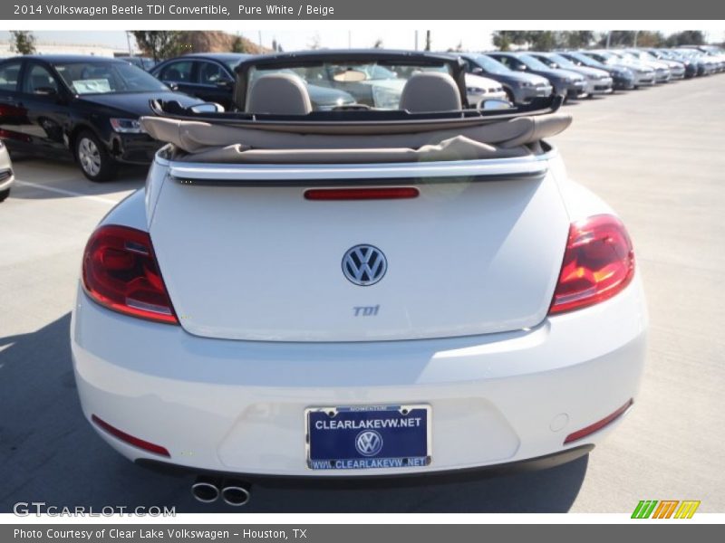 Pure White / Beige 2014 Volkswagen Beetle TDI Convertible