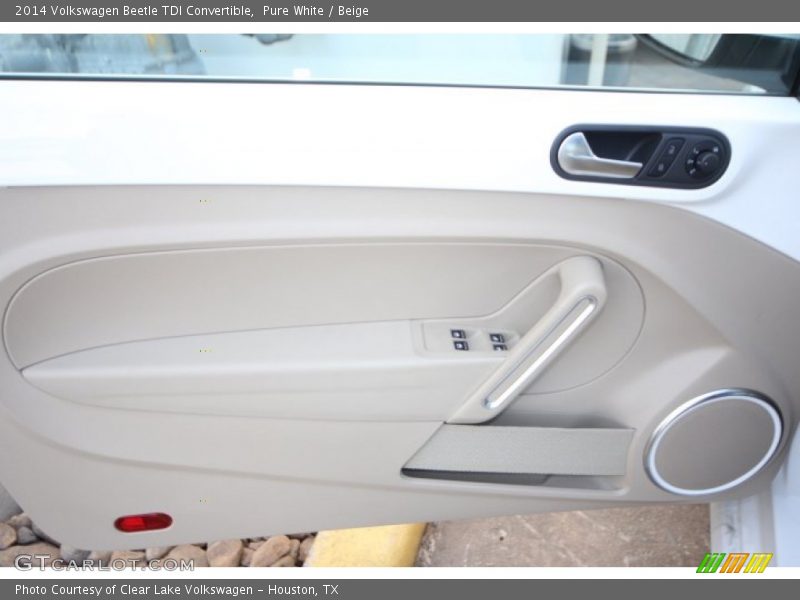 Pure White / Beige 2014 Volkswagen Beetle TDI Convertible