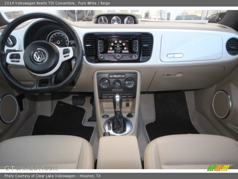 Pure White / Beige 2014 Volkswagen Beetle TDI Convertible