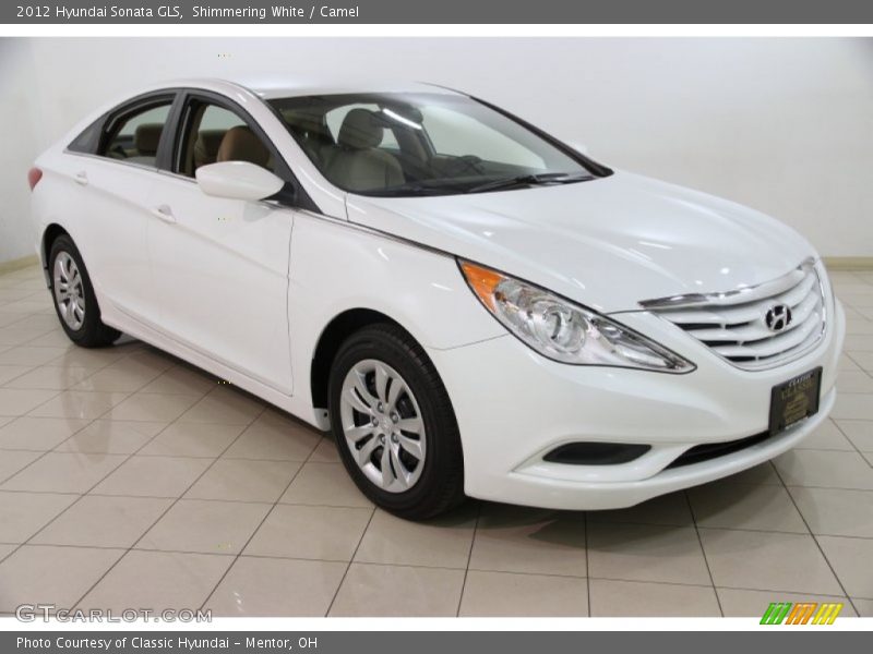 Shimmering White / Camel 2012 Hyundai Sonata GLS