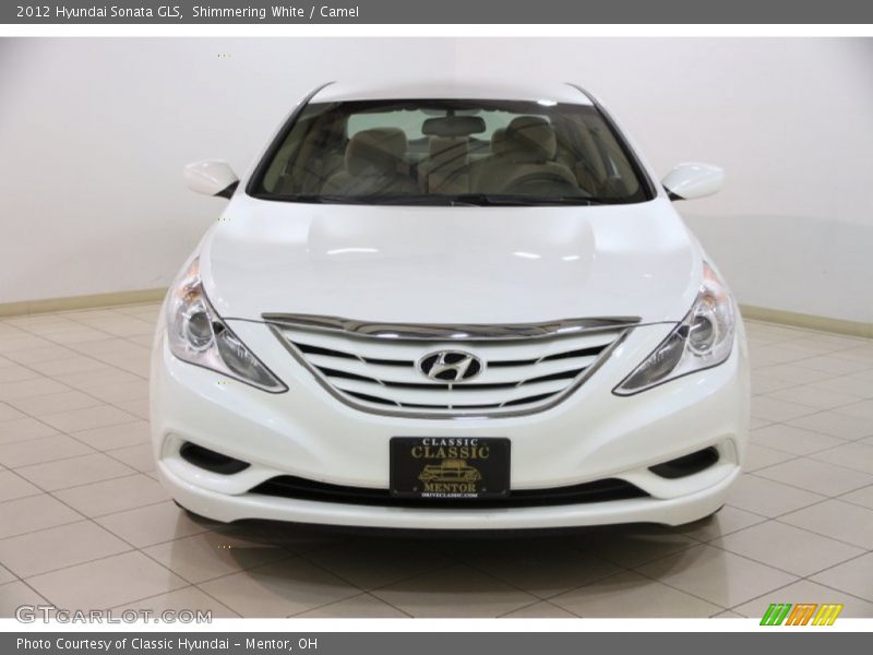 Shimmering White / Camel 2012 Hyundai Sonata GLS