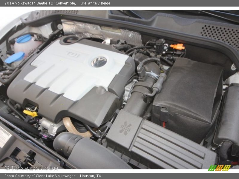 Pure White / Beige 2014 Volkswagen Beetle TDI Convertible