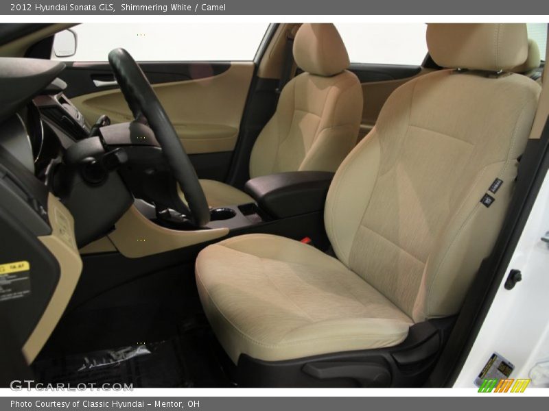Shimmering White / Camel 2012 Hyundai Sonata GLS