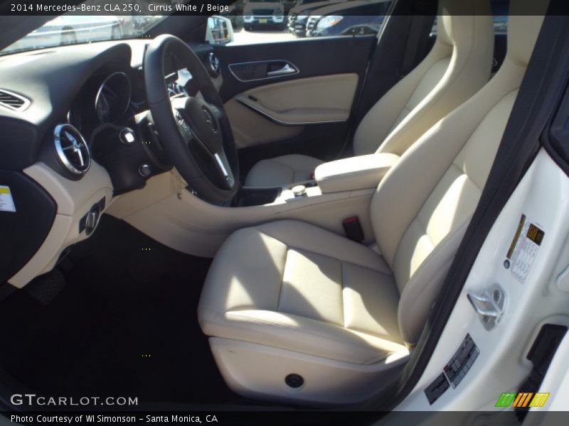 Cirrus White / Beige 2014 Mercedes-Benz CLA 250
