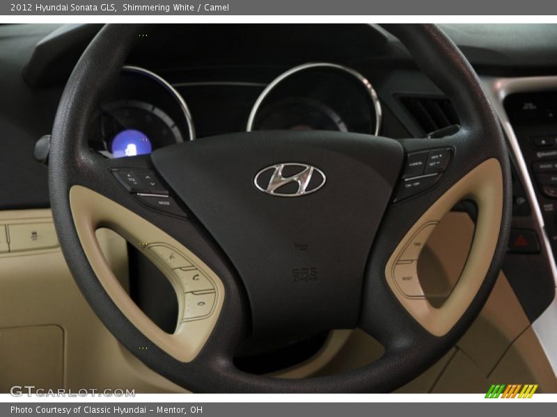 Shimmering White / Camel 2012 Hyundai Sonata GLS
