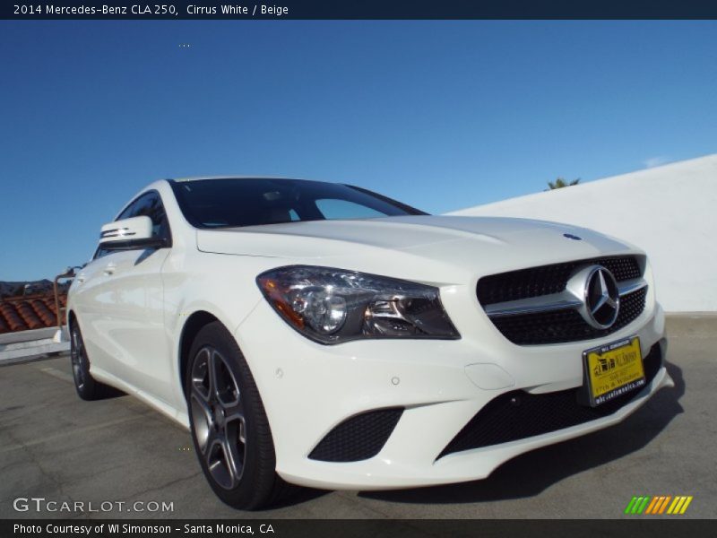 Cirrus White / Beige 2014 Mercedes-Benz CLA 250