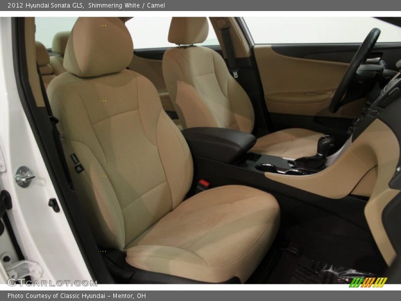 Shimmering White / Camel 2012 Hyundai Sonata GLS