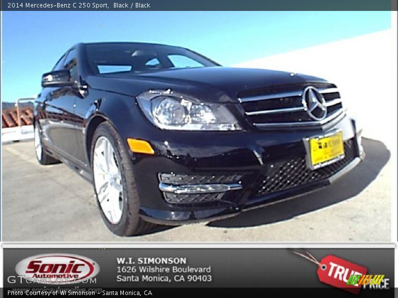 Black / Black 2014 Mercedes-Benz C 250 Sport