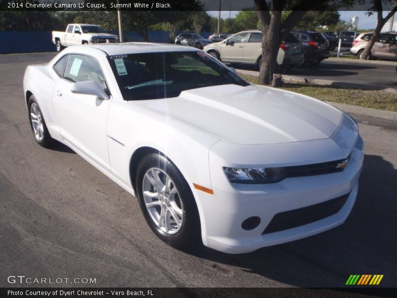 Summit White / Black 2014 Chevrolet Camaro LS Coupe