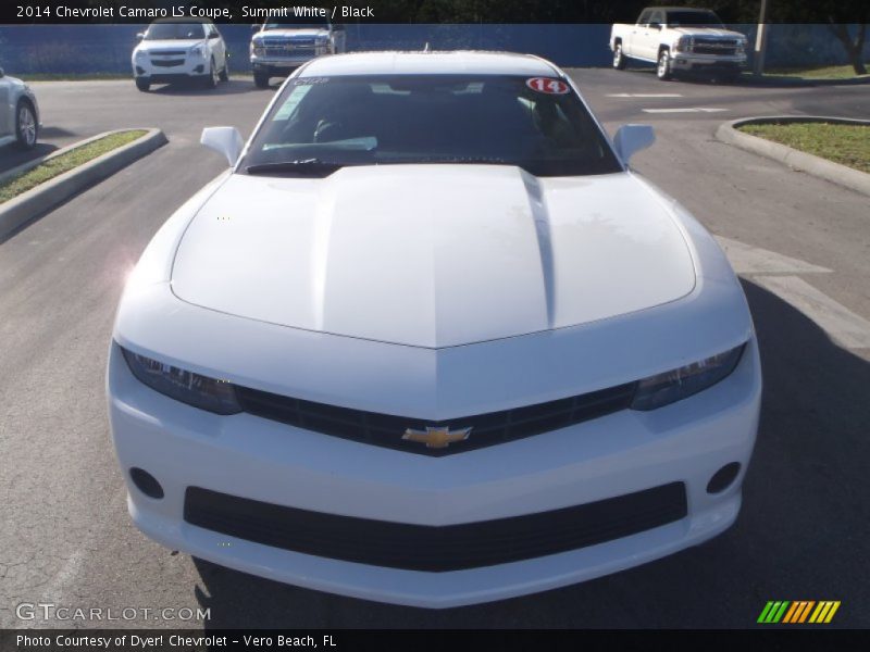 Summit White / Black 2014 Chevrolet Camaro LS Coupe