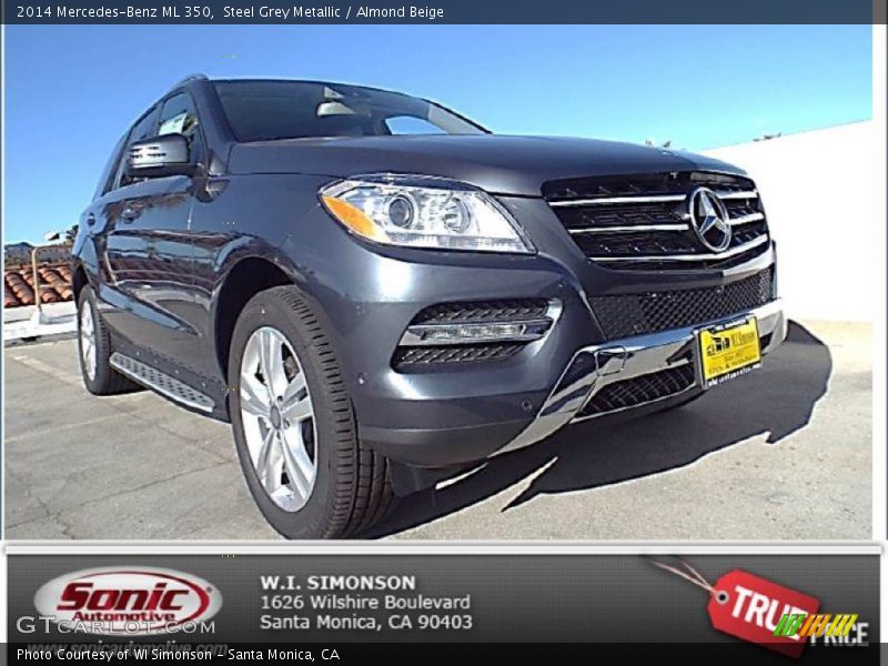 Steel Grey Metallic / Almond Beige 2014 Mercedes-Benz ML 350