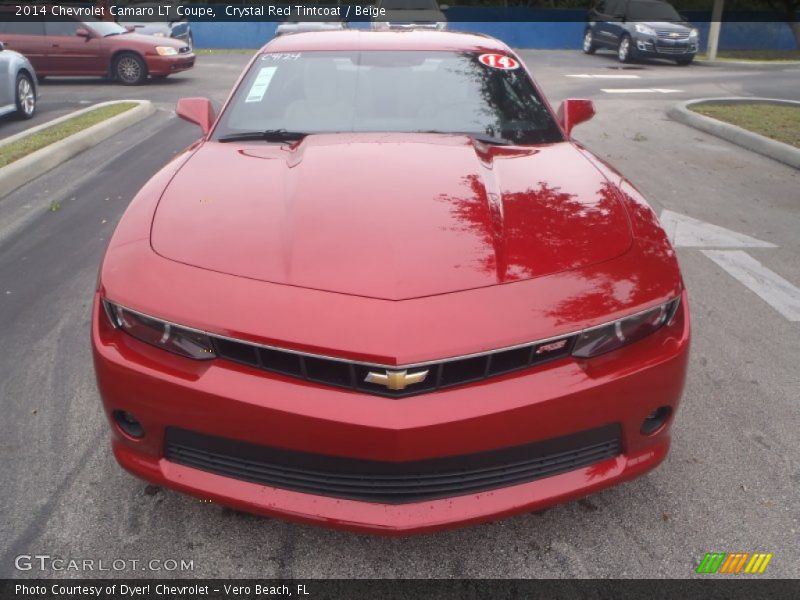 Crystal Red Tintcoat / Beige 2014 Chevrolet Camaro LT Coupe