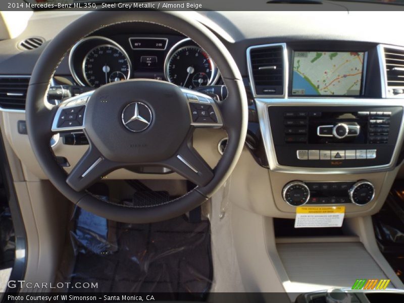 Steel Grey Metallic / Almond Beige 2014 Mercedes-Benz ML 350