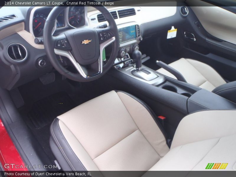 Crystal Red Tintcoat / Beige 2014 Chevrolet Camaro LT Coupe