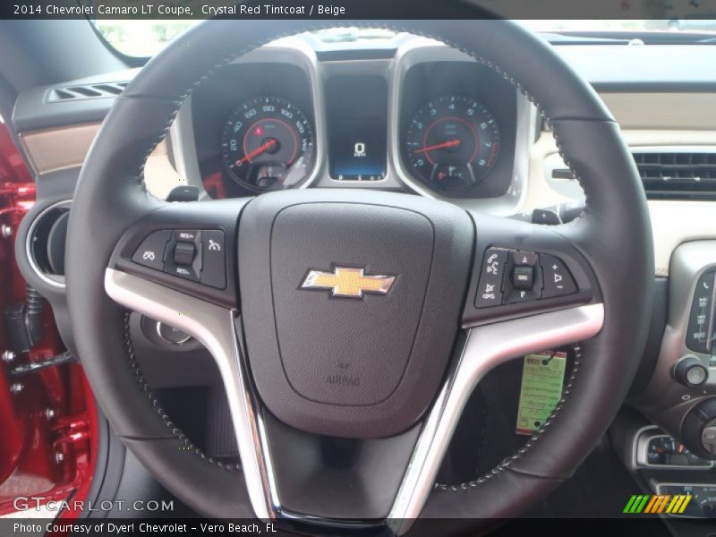 Crystal Red Tintcoat / Beige 2014 Chevrolet Camaro LT Coupe