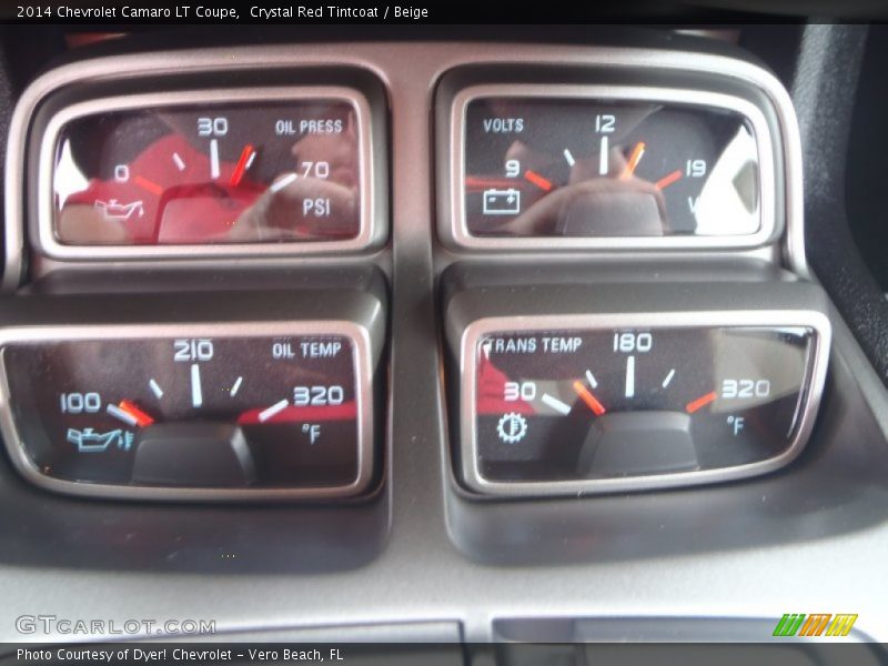 Crystal Red Tintcoat / Beige 2014 Chevrolet Camaro LT Coupe