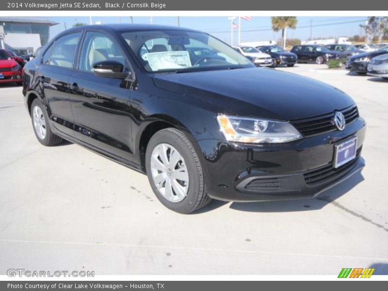 Black / Cornsilk Beige 2014 Volkswagen Jetta SE Sedan
