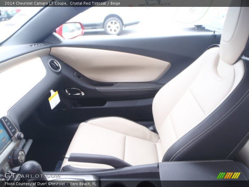 Crystal Red Tintcoat / Beige 2014 Chevrolet Camaro LT Coupe