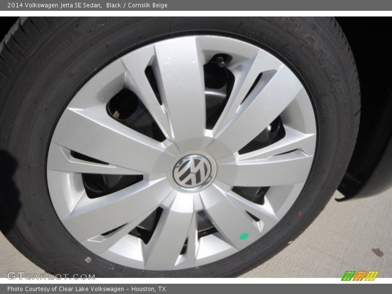 Black / Cornsilk Beige 2014 Volkswagen Jetta SE Sedan