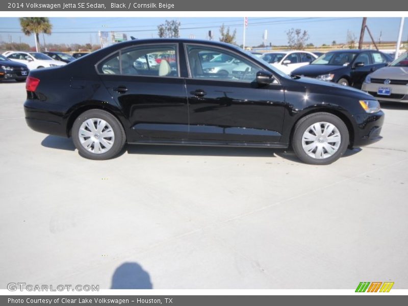 Black / Cornsilk Beige 2014 Volkswagen Jetta SE Sedan