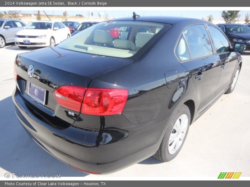 Black / Cornsilk Beige 2014 Volkswagen Jetta SE Sedan