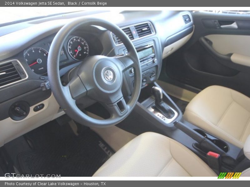 Black / Cornsilk Beige 2014 Volkswagen Jetta SE Sedan