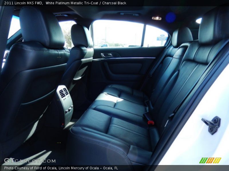 White Platinum Metallic Tri-Coat / Charcoal Black 2011 Lincoln MKS FWD