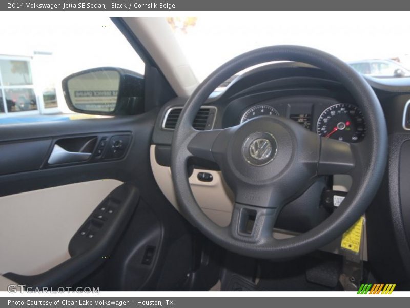 Black / Cornsilk Beige 2014 Volkswagen Jetta SE Sedan