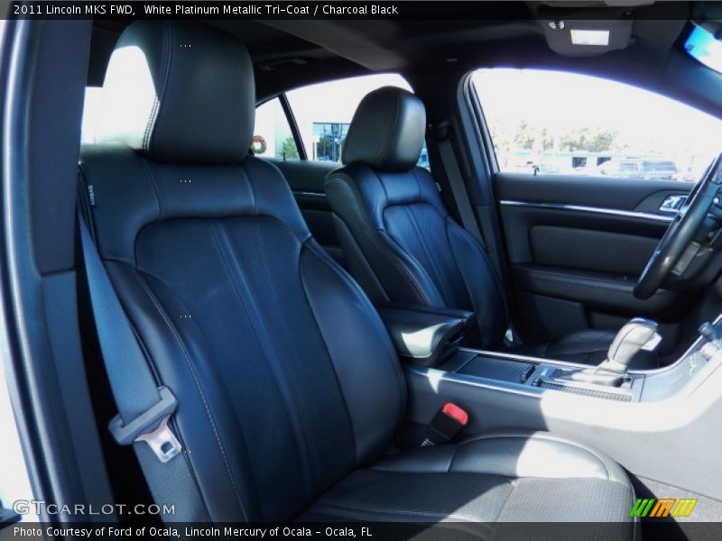 White Platinum Metallic Tri-Coat / Charcoal Black 2011 Lincoln MKS FWD