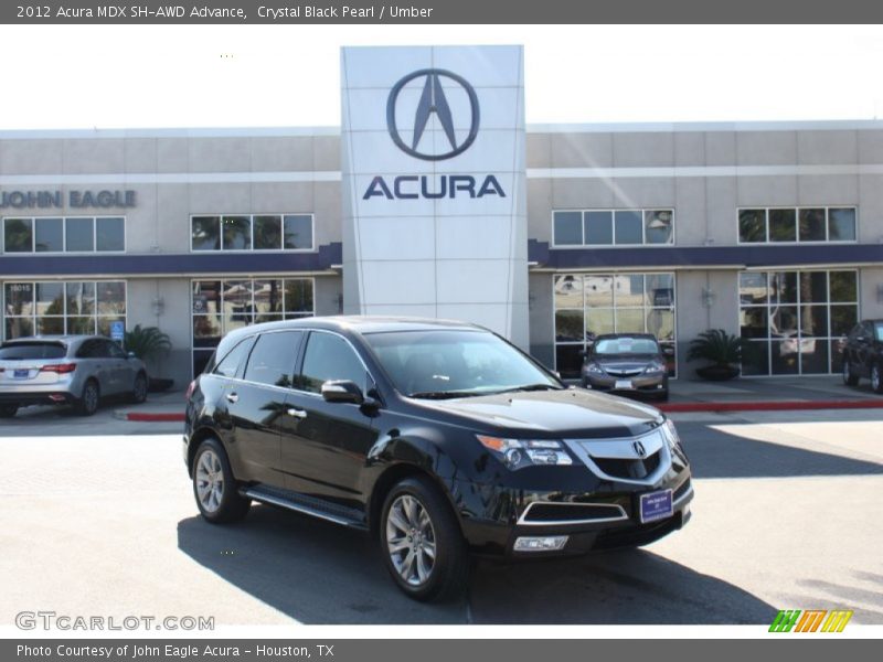 Crystal Black Pearl / Umber 2012 Acura MDX SH-AWD Advance