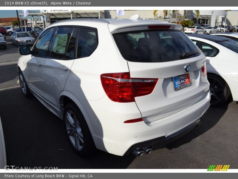 Alpine White / Chestnut 2014 BMW X3 xDrive35i