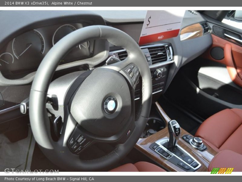 Alpine White / Chestnut 2014 BMW X3 xDrive35i