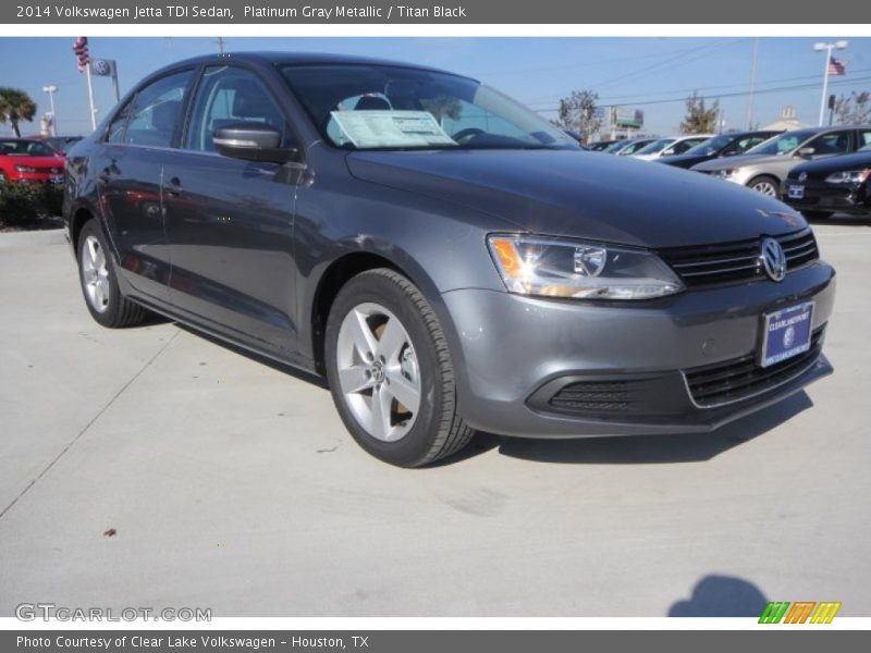 Platinum Gray Metallic / Titan Black 2014 Volkswagen Jetta TDI Sedan