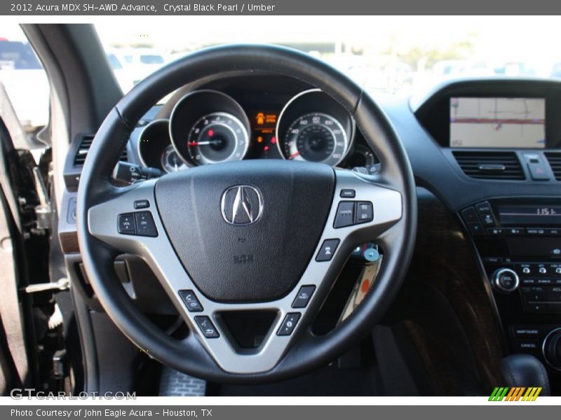 Crystal Black Pearl / Umber 2012 Acura MDX SH-AWD Advance