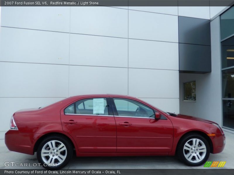 Redfire Metallic / Light Stone 2007 Ford Fusion SEL V6